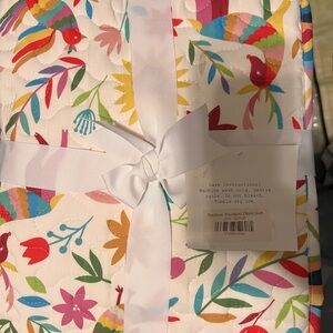Rainbow Woodland Quilted Comforter - Multicolor Floral & Bird Print & 2 pillows!